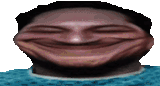 schizo laugh smile gif