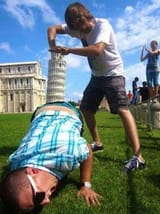 leaning