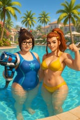 20250703_1800_Mei and Brigitte Poolside_simple_compose_01jz8g4eyrfnjbq9sxgv549q4n
