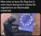 eu flag burning
