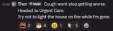 Coughing fits and pants of shit