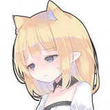 sad elf cat girl crying because she has 4 ears