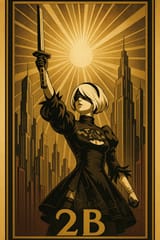 2b with broken sword