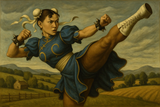 chun li kick painting