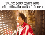 Yellow paint