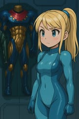 samus armor stare