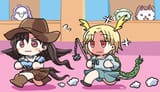 __kicchou_yachie_kurokoma_saki_otter_spirit_wolf_spirit_and_eagle_spirit_touhou_and_1_more_drawn_by_rokugou_daisuke__3a5912d716e345a23e00d6b4e34ab010