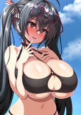 taihoy heart eyes bikini blushing