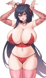 taihou bunny tongue out
