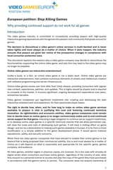 VideoGamesEurope Position on SKG