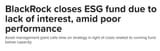 ESG money pit collapses