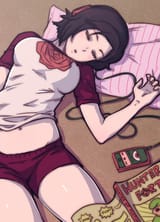 Wooby sleeping