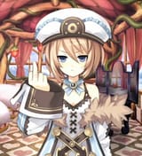 Blanc giving the finger