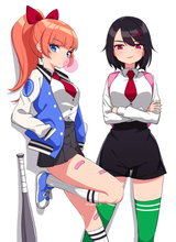 __kyoko_and_misako_kunio_kun_series_and_1_more_drawn_by_narynn__ab1c9fe1b6d37909ea7a3bbd9b67a64f
