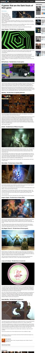 The Dark Souls of Vidya Journalism