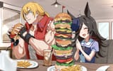 __rice_shower_and_terry_bogard_umamusume_and_2_more_drawn_by_korokoro_nekoz__9b4900a307e1e5417fa102b82a1de104 horse