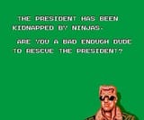 bad dudes president has been kidnapped by ninjas