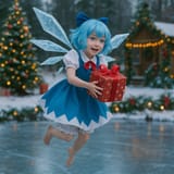 20250708_1502_Cirno&#039;s Christmas Flight_simple_compose_01jznpm7ncfanr82xf41fyw480