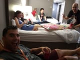 knitler, on the bed