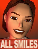 Lara Croft all smiles