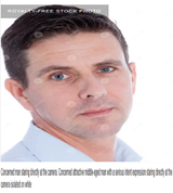 concerned man staring directly at the camera