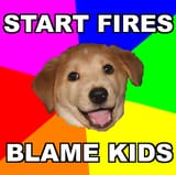start fires blame kids