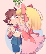 megaman_and_roll_christmas__under_a_mistletoe_by_meteorstom_dcv9tsn-fullview