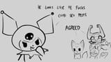 118691 - 4girls aggretsuko artist_unknown fenneko imp_midna kuromi libre_outfit midna monochrome onegai_my...dy pikachu pikachu_libre pokemon she_looks_like_she_fucks_human_men sketch the_legend_of_zelda wrestling wrestling_uniform