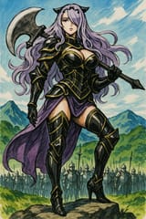 20250711_0129_Lilac Warrior on Stone_simple_compose_01jzvaph83faarbz67cwem6wk9
