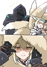 __doctor_suzuran_and_vulpisfoglia_arknights_drawn_by_toyyot__729909e7193672d0cdce6376ed0571ed