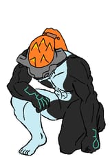 midna kneels