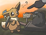 eevee at concentration camp forced to mine