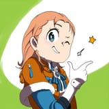 73429 - 1girl annette blue_eyes colored fire_emblem fire_emblem_three_houses little_witch_academia orange_hair parody wink