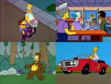 four images arranged to suggest a video game