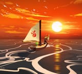 over the sea