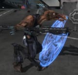 Kigger with a shotgun