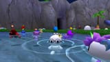baby lotus swims