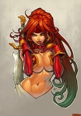 Battle-Chasers-Print-Red-Monika-NYCC-2013-Madureira-color-m