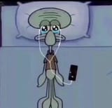 squidward listening to music