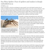 reptiles and insect phobia is natural
