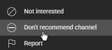 Don&#039;t recommend channel
