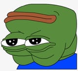 sad pepe upside down