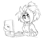 80543 - 1girl artist_dogyd coco_bandicoot computer crash_bandicoot_(series) laptop