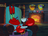mr-krabs-drinking-coffee
