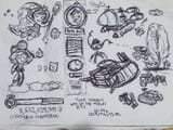 Of Cookies and Aliens - Pen on Tissue