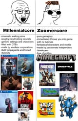 millennial vs zoomer games