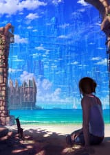 Blue Skyscraper, drawn by 礼心 resized