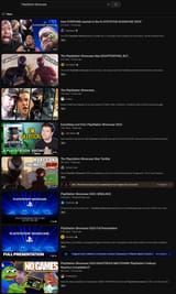 PlayStation Showcase - Search