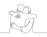 continuous-line-drawings-cheerful-friends-600nw-1438440188