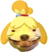 aw shes smiling animal crossing annabelle pitbull